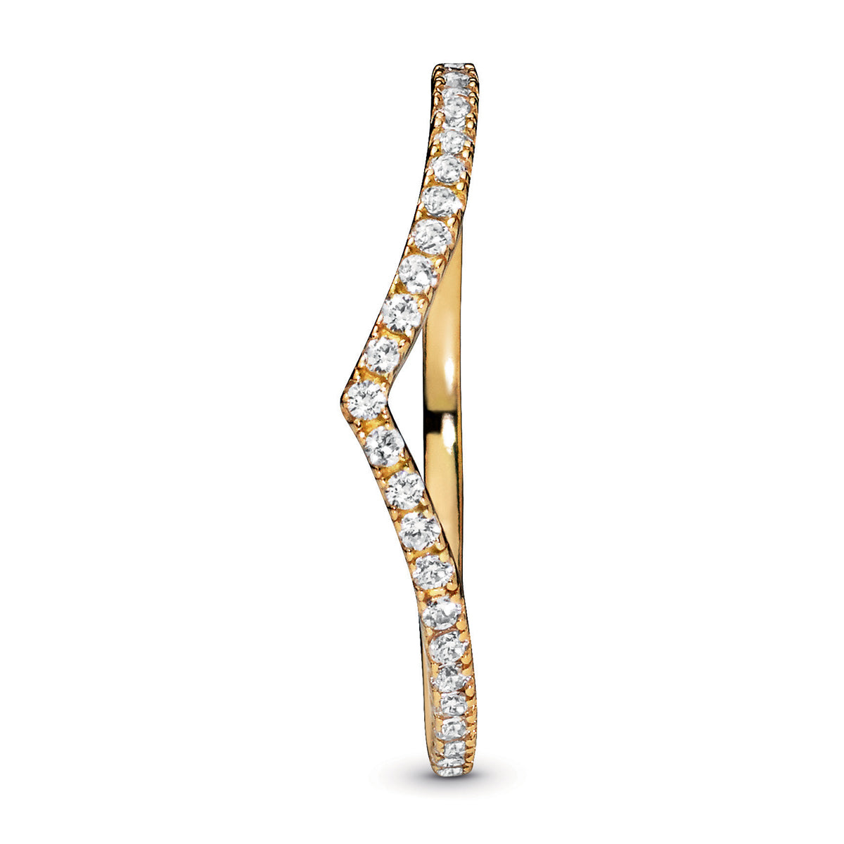 Sparkling Wishbone Ring