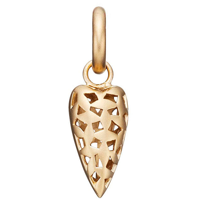 STORY by Kranz & Ziegler Gold Plated Patterned Heart Charm RETIRED ONLY 2 LEFT!-340637
