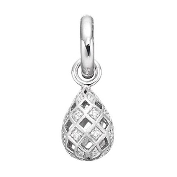 STORY by Kranz & Ziegler Sterling Silver with Clear CZ Harlequin Drop Charm-339725 RETIRED ONLY 3 LEFT!