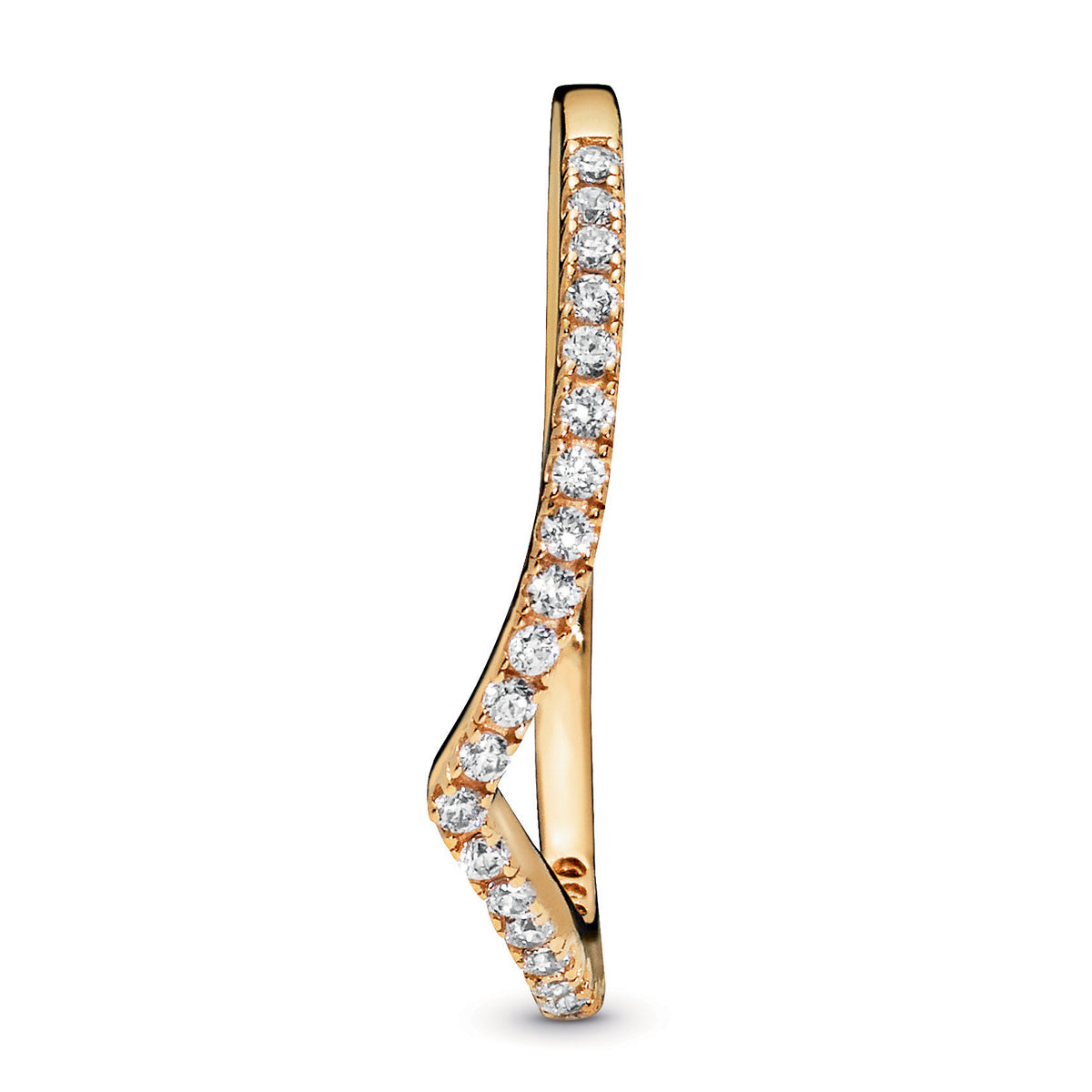 Sparkling Wishbone Ring