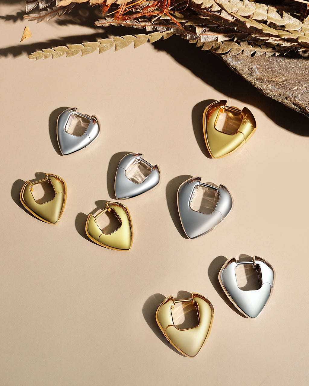 Trailblazer - Puffy Shield Huggie Hoop Earrings