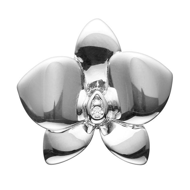 STORY by Kranz & Ziegler Silver Tiny Orchid Button-346889