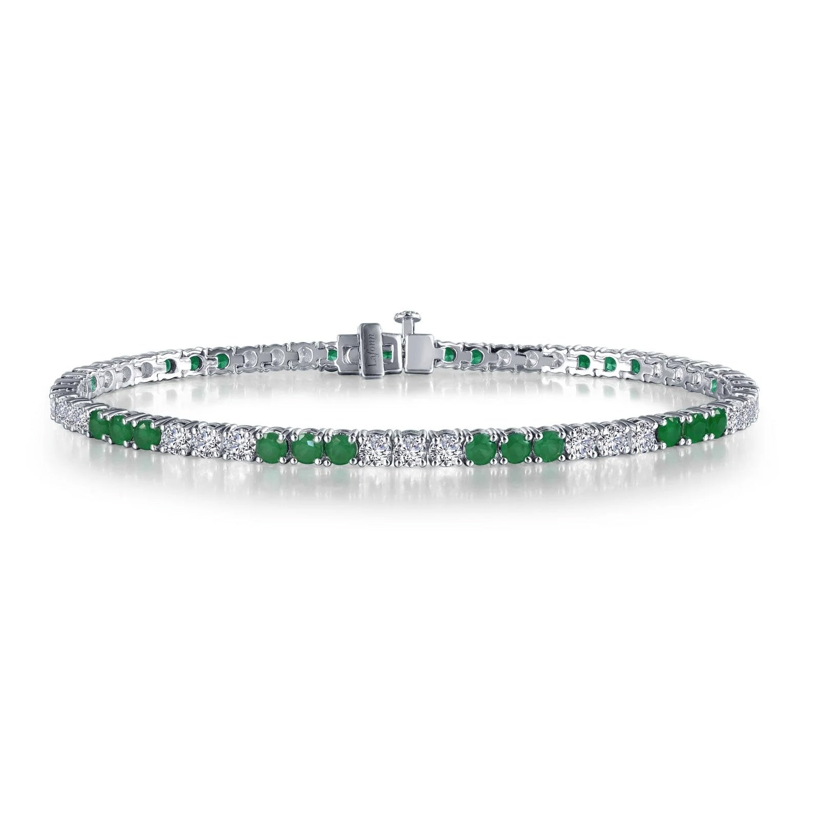 6.0 CTW Lab-Grown Emerald Tennis Bracelet