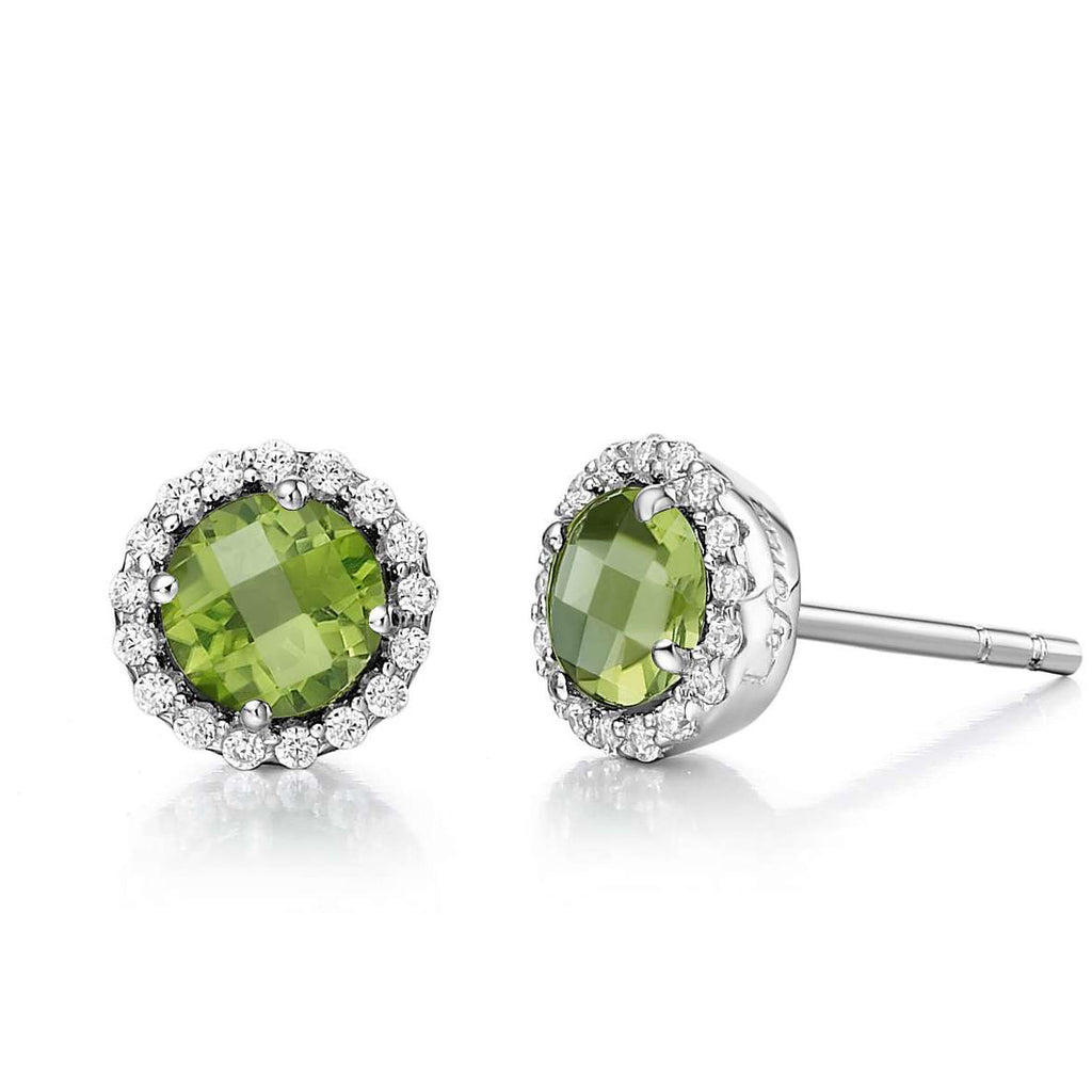 Peridot August Birthstone Stud Earrings