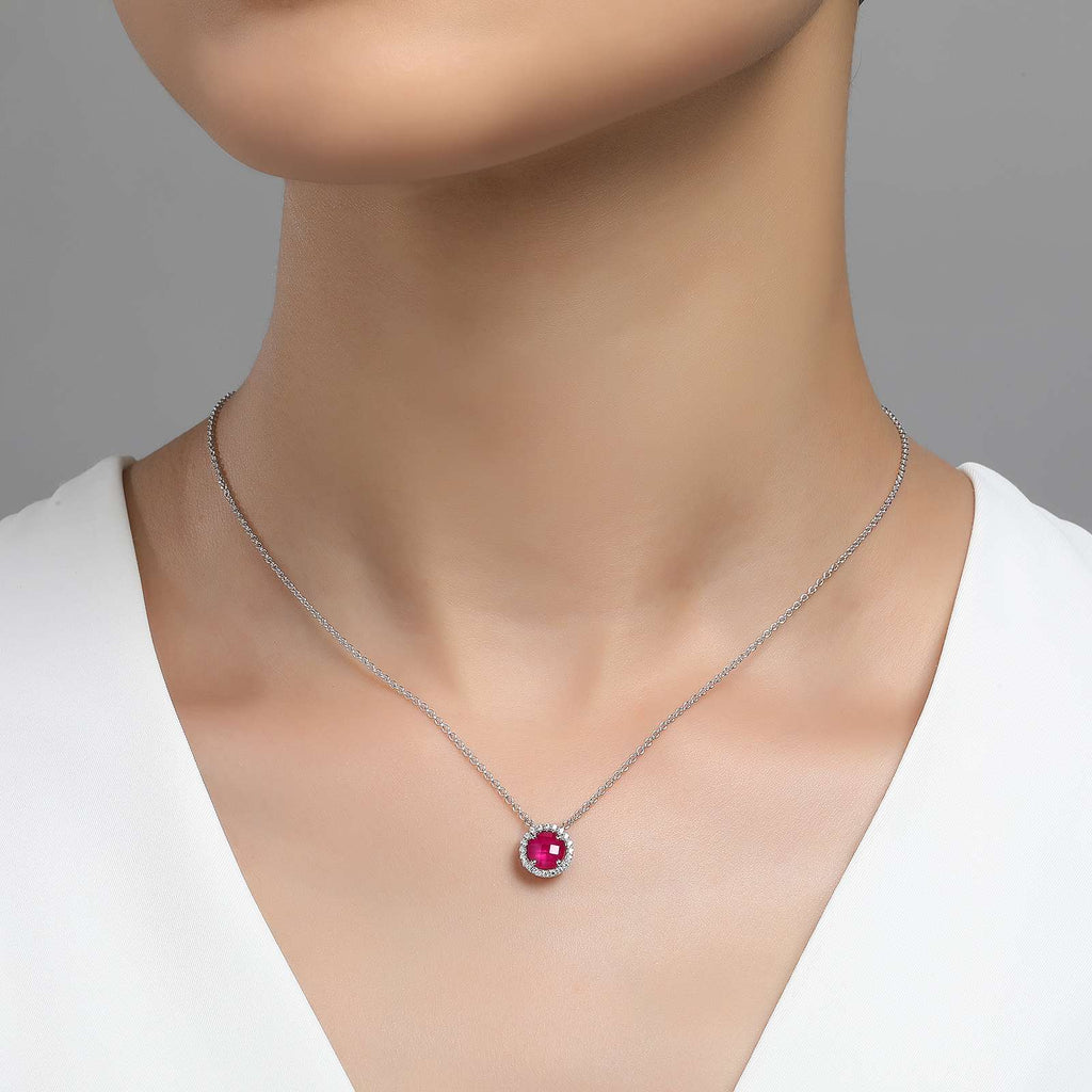 Ruby July Birthstone Necklace