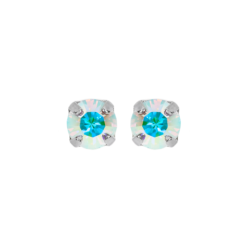 Petite Everyday Stud Earrings in Rhodium