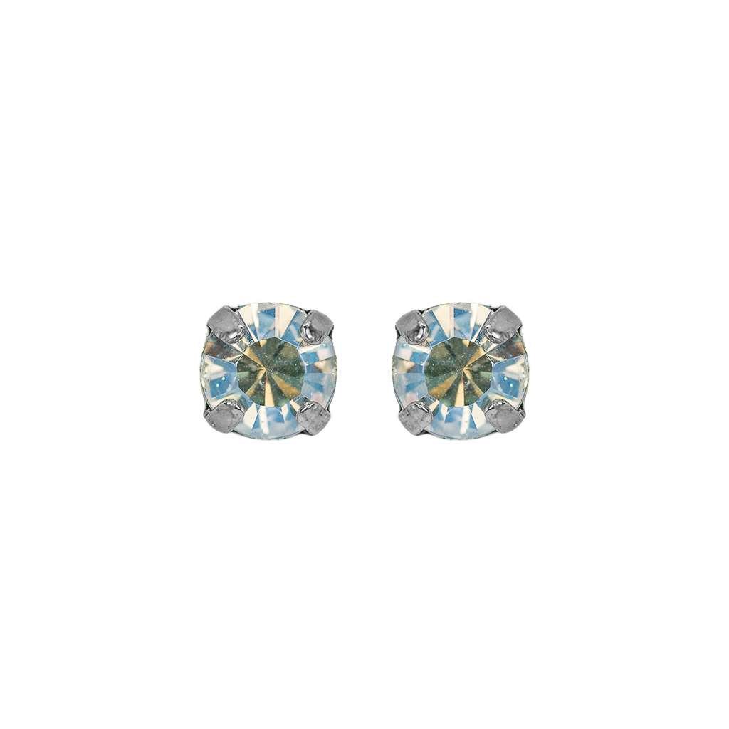 Petite Everyday Stud Earrings in Rhodium