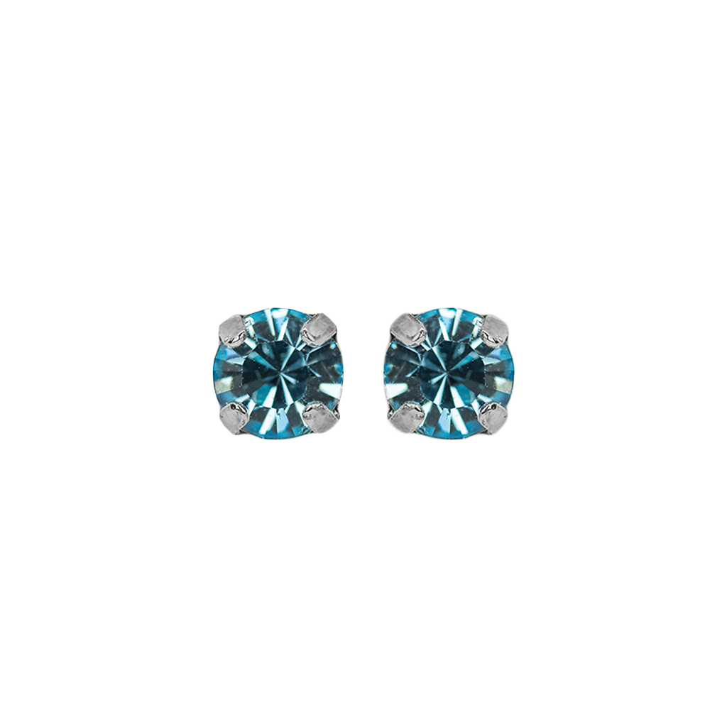 Petite Everyday Stud Earrings in Rhodium