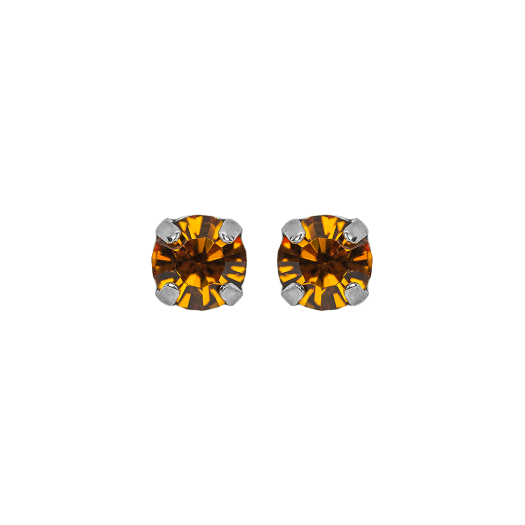 Petite Everyday Stud Earrings in Rhodium