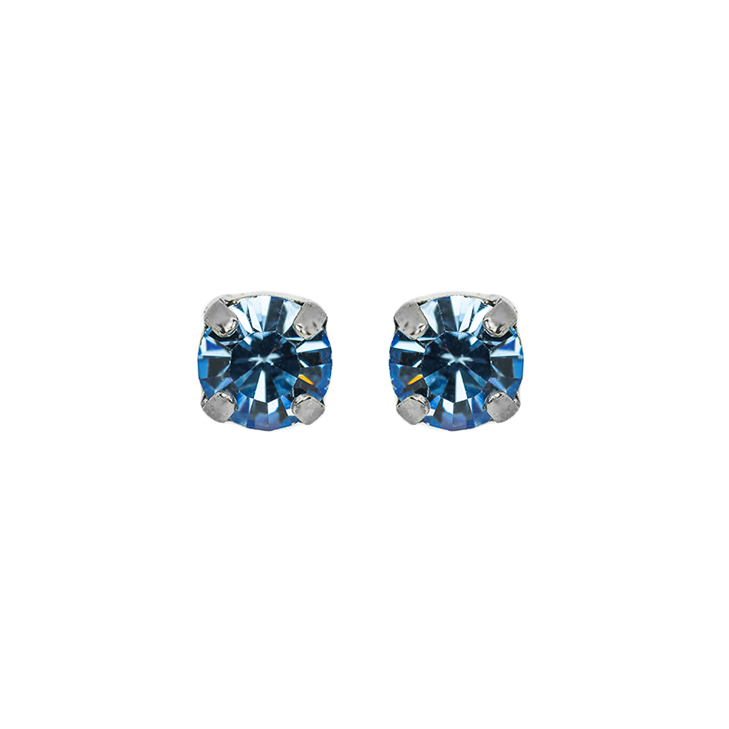 Petite Everyday Stud Earrings in Rhodium