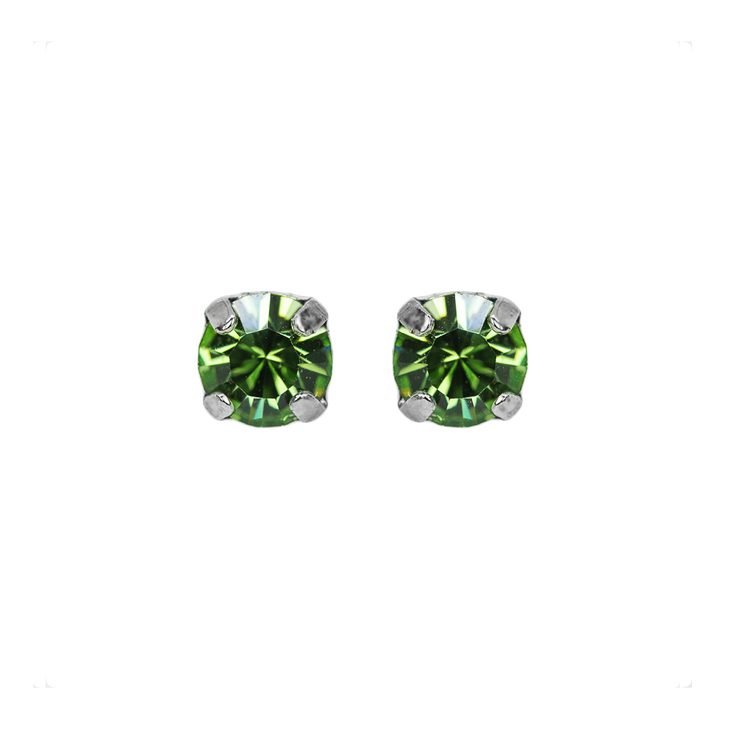 Petite Everyday Stud Earrings in Rhodium