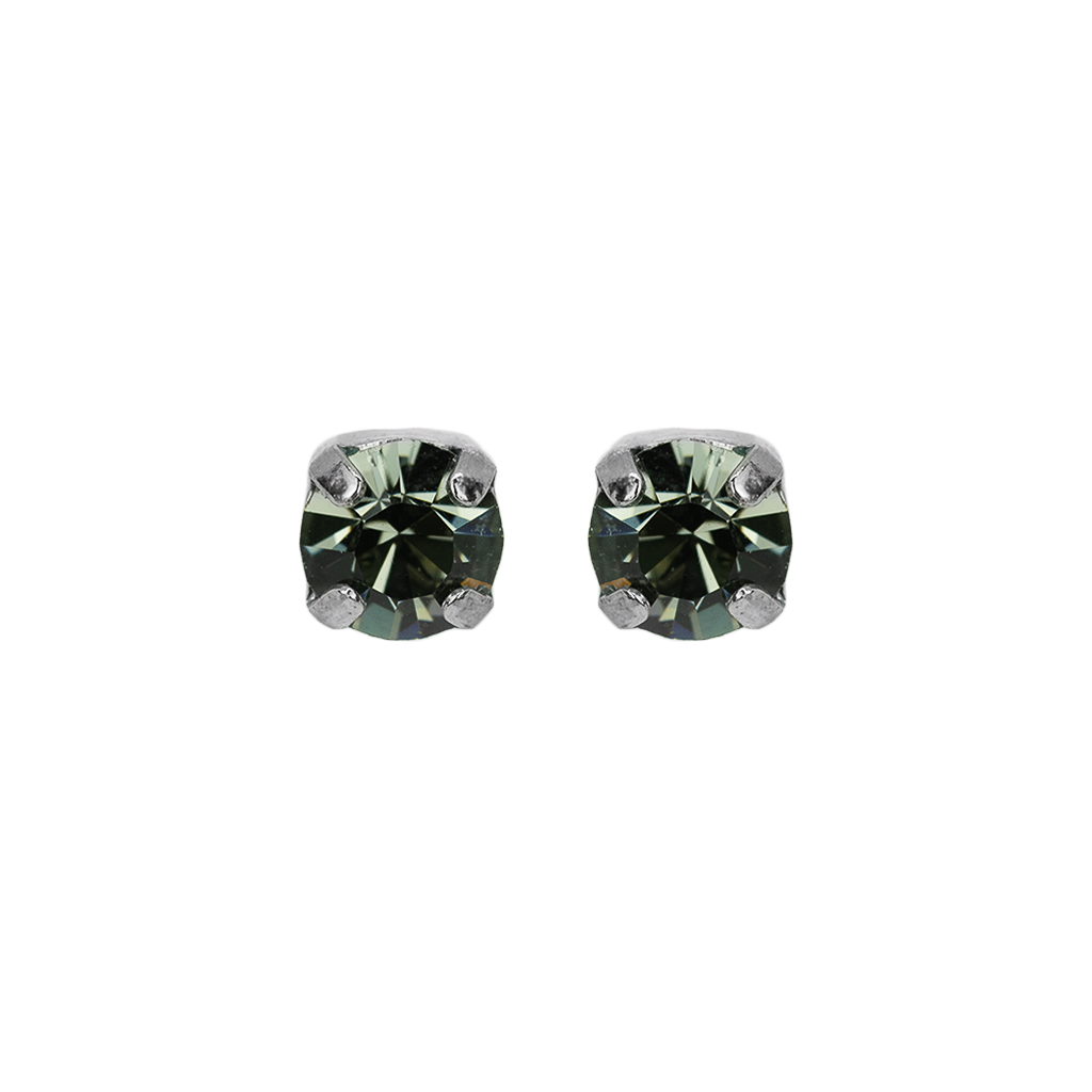 Petite Everyday Stud Earrings in Rhodium