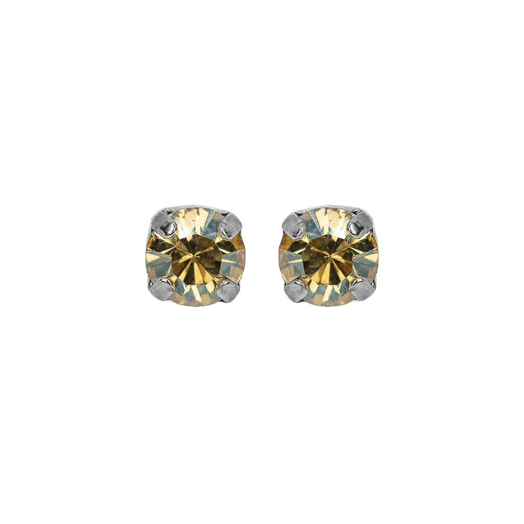 Petite Everyday Stud Earrings in Rhodium