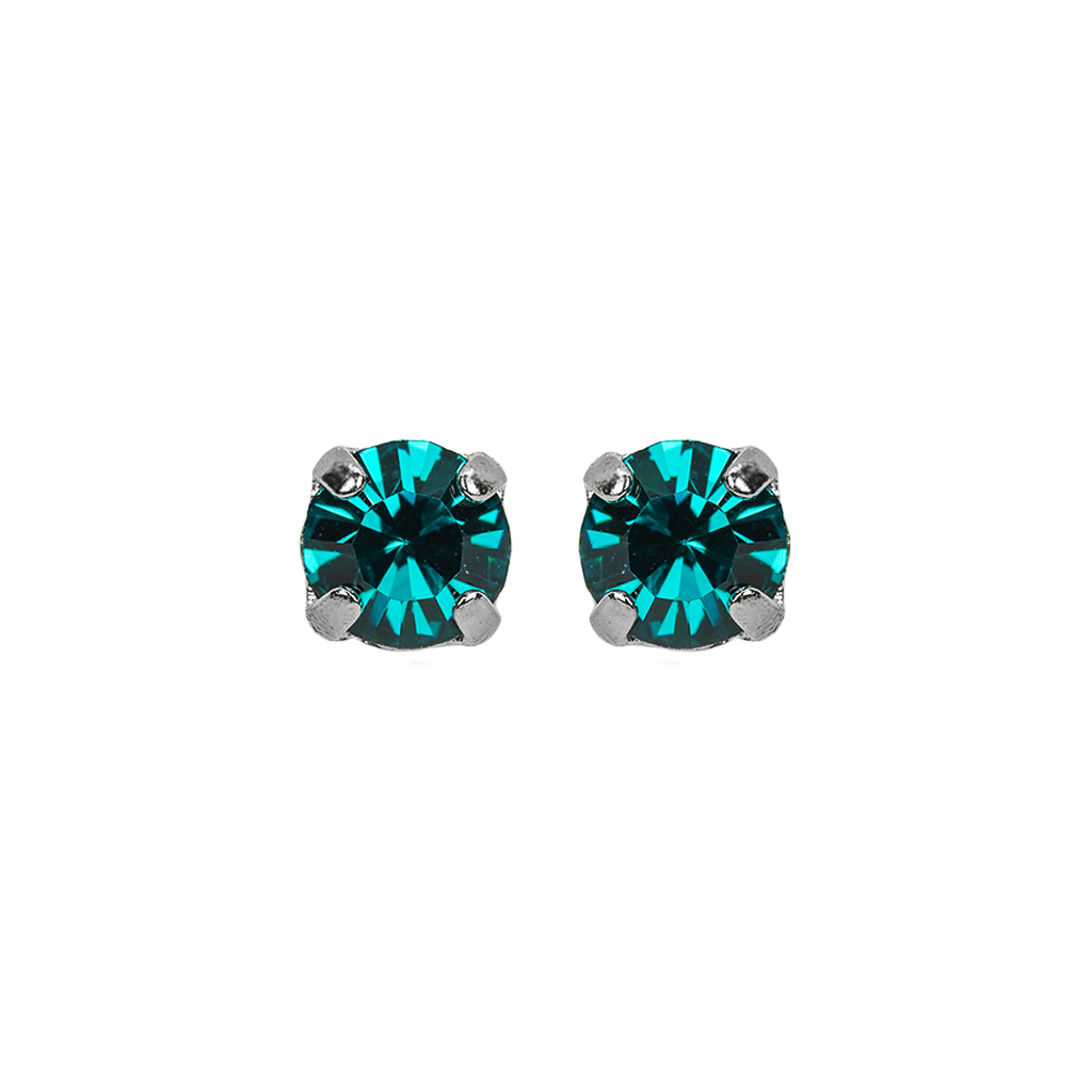 Petite Everyday Stud Earrings in Rhodium