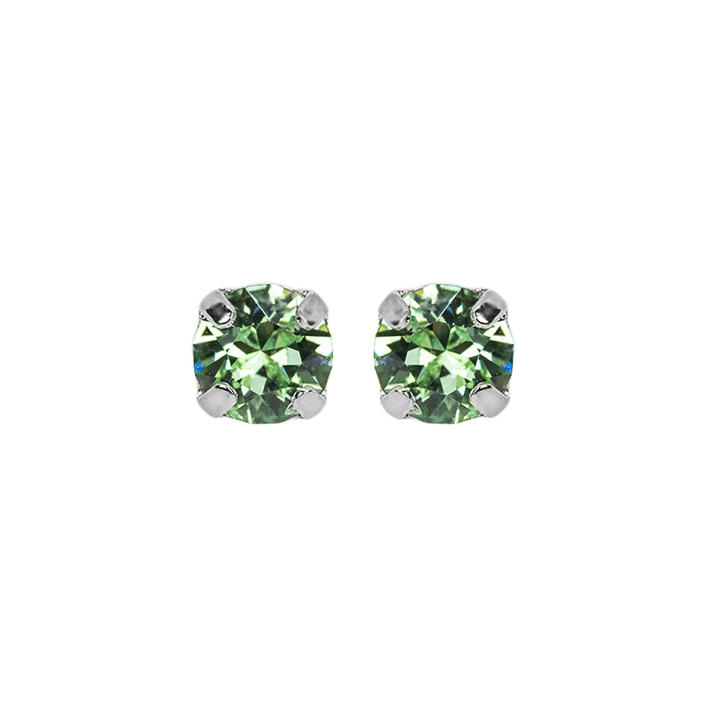Petite Everyday Stud Earrings in Rhodium