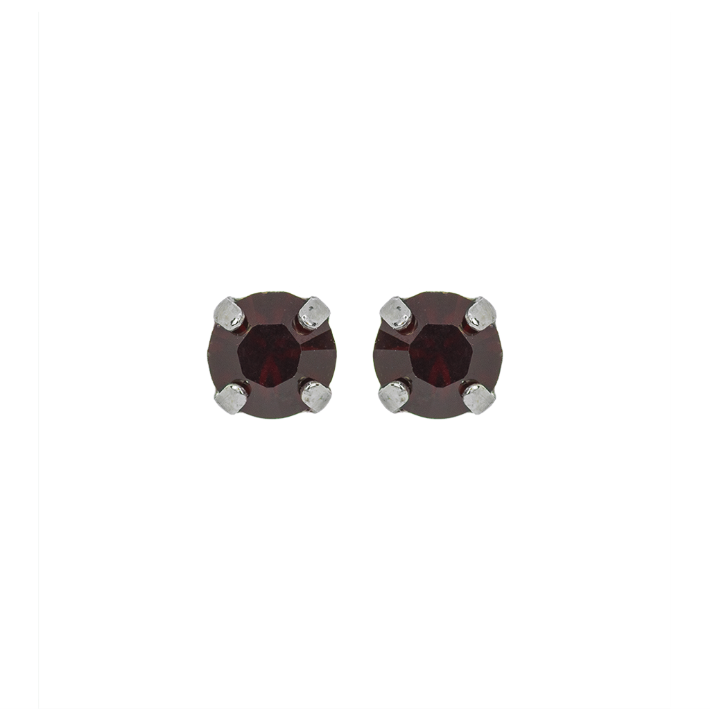 Petite Everyday Stud Earrings in Rhodium