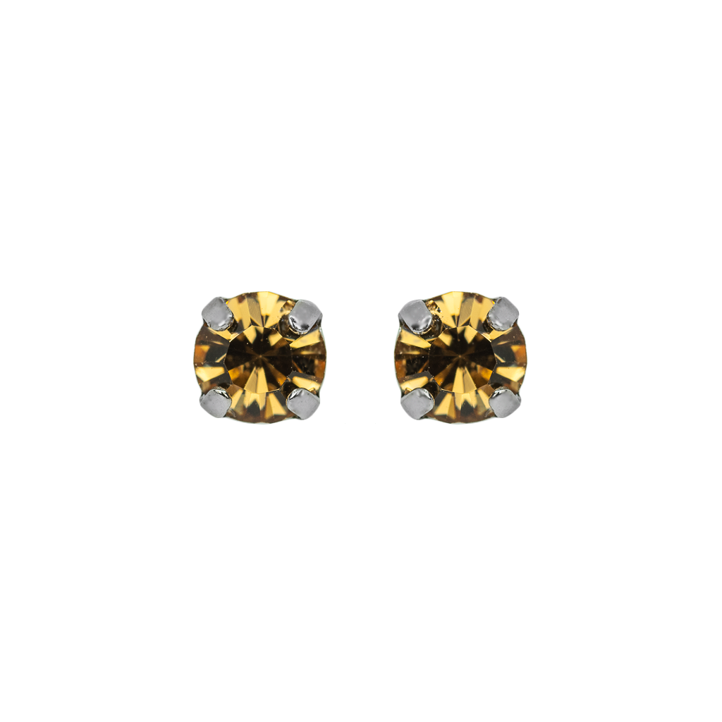 Petite Everyday Stud Earrings in Rhodium