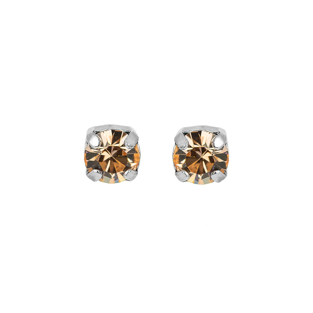 Petite Everyday Stud Earrings in Rhodium