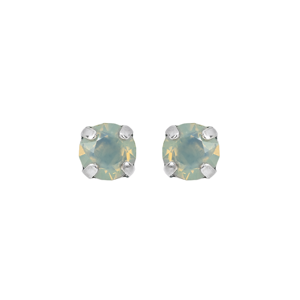 Petite Everyday Stud Earrings in Rhodium