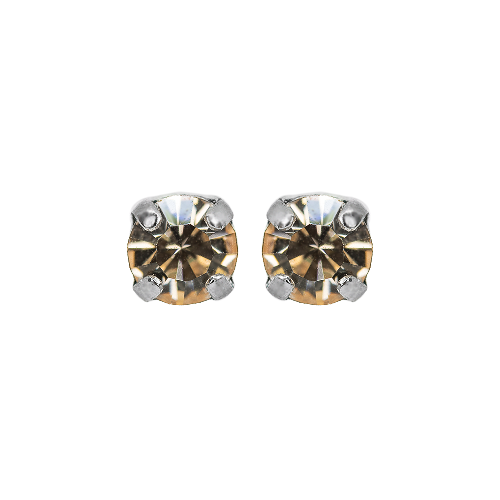 Petite Everyday Stud Earrings in Rhodium