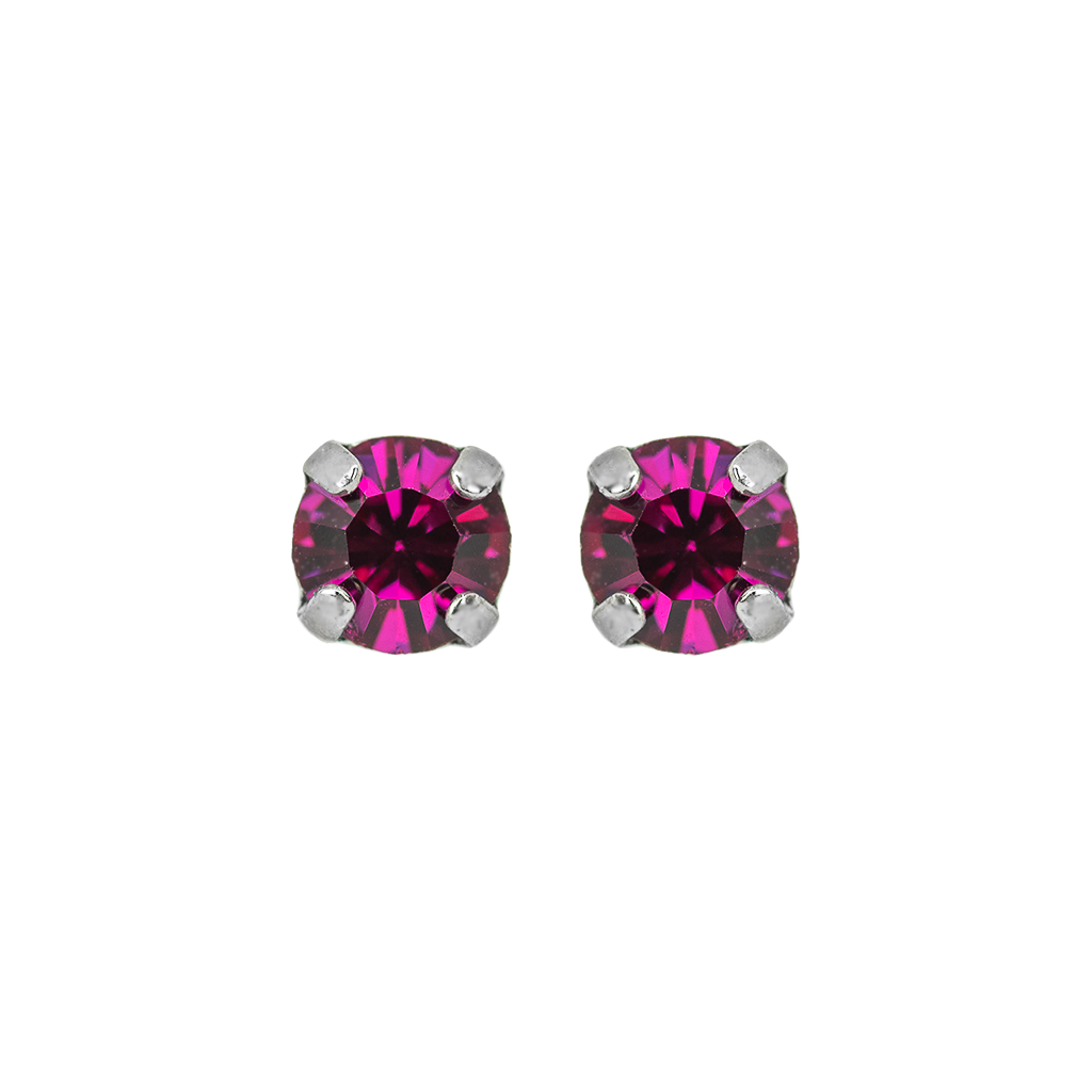 Petite Everyday Stud Earrings in Rhodium