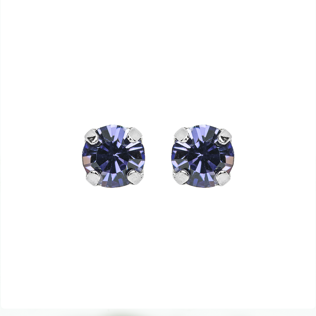 Petite Everyday Stud Earrings in Rhodium