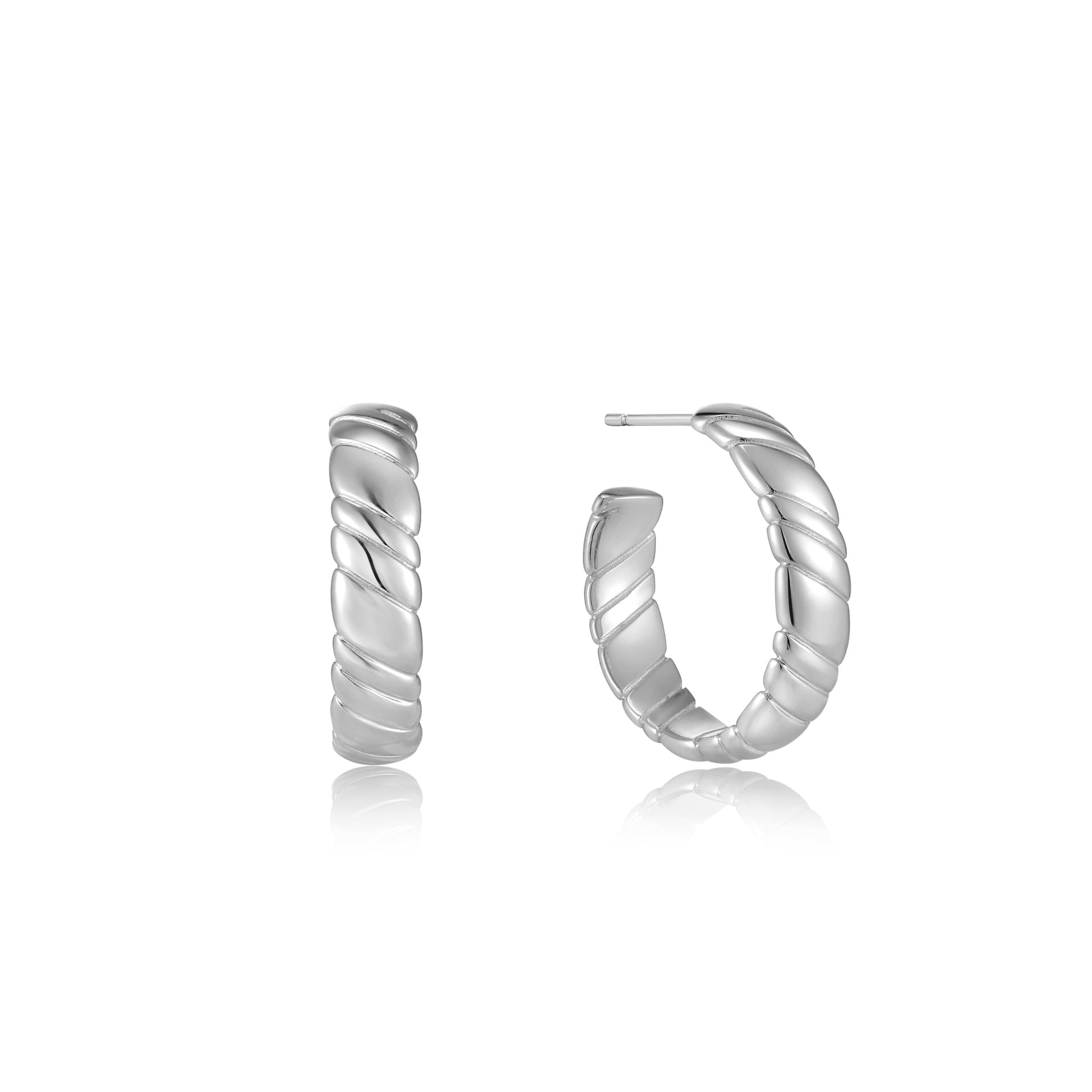 Smooth Operator - Smooth Twist Hoop Stud Earrings
