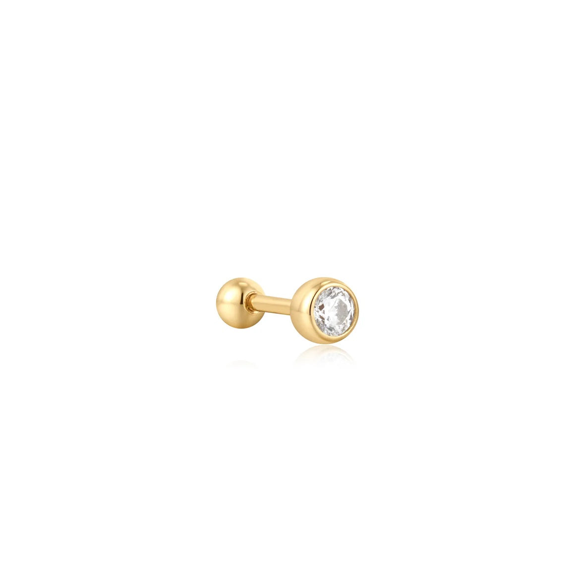 Sunshine Chaser - Solitaire Cubic Zirconia Barbell