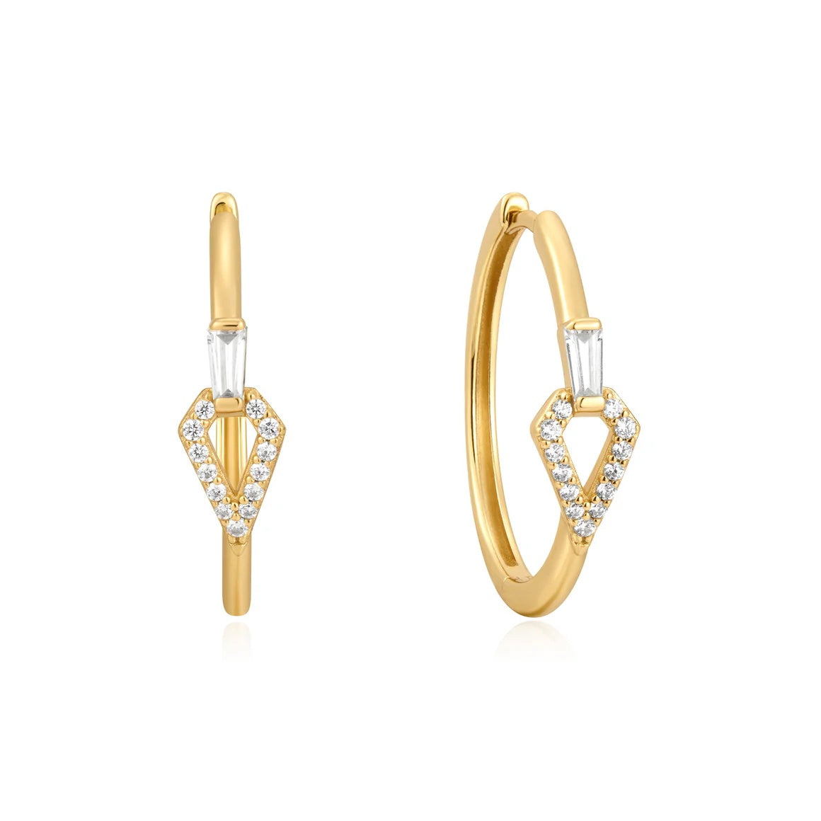 Sunshine Chaser - Cubic Zirconia Geometric Hoops