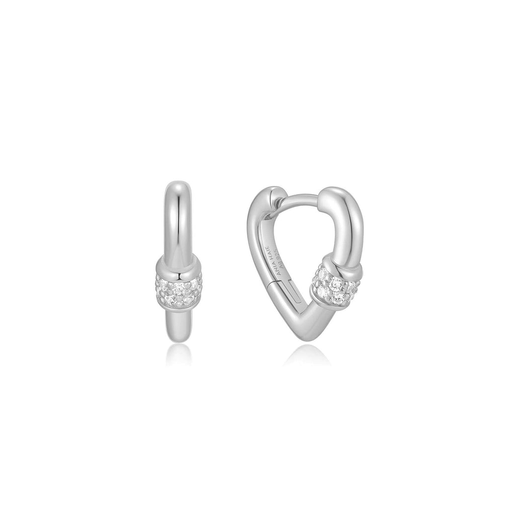 Reimaginer - Mini Heart Clasp Huggie Hoop Earrings