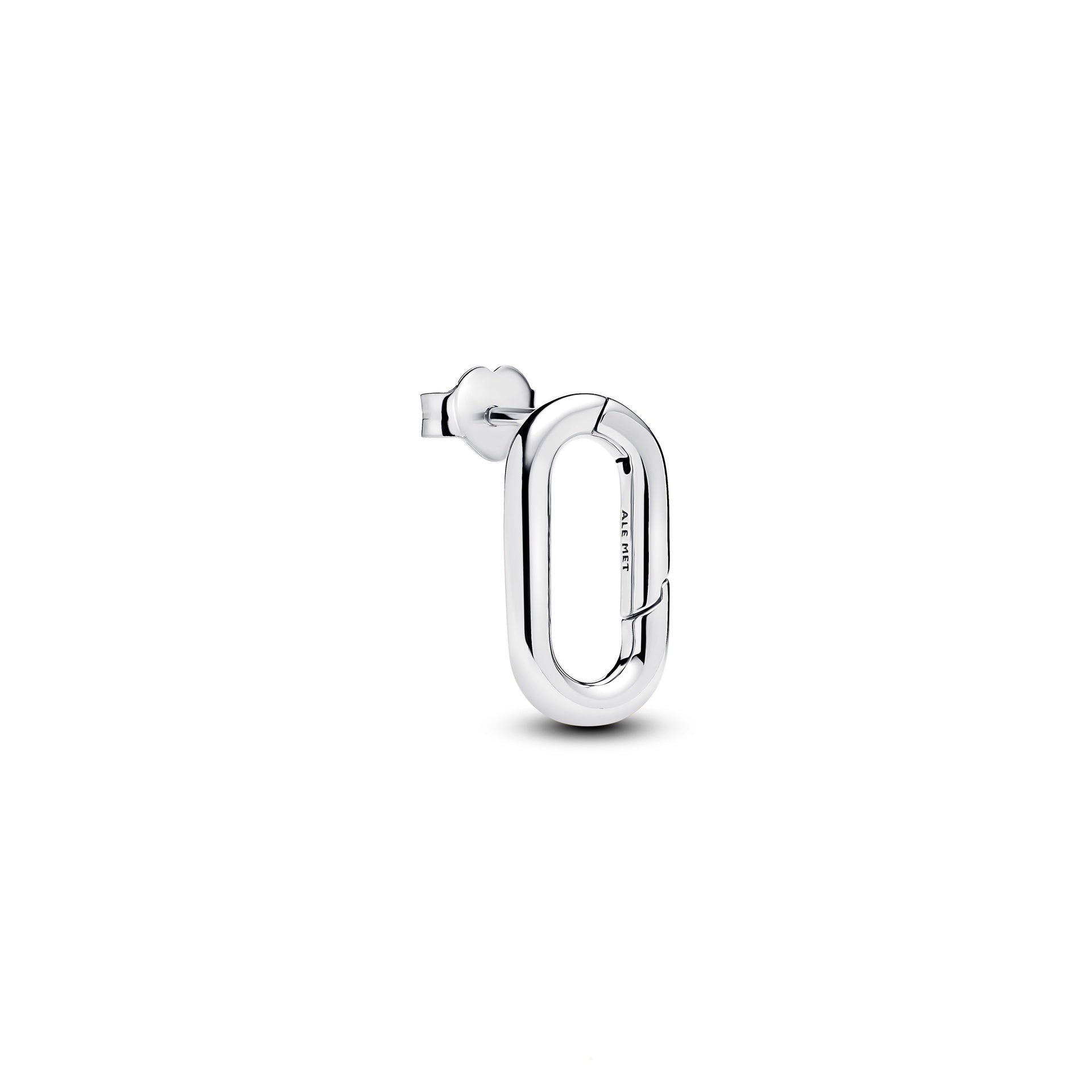 Sterling silver openable link stud earring