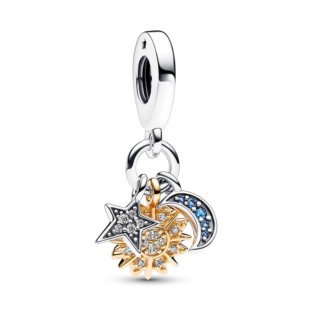Two-tone Celestial Triple Dangle Charm
