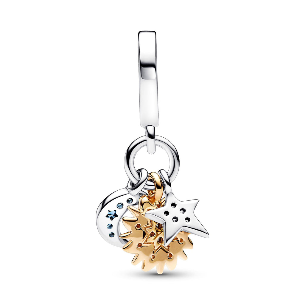 Two-tone Celestial Triple Dangle Charm
