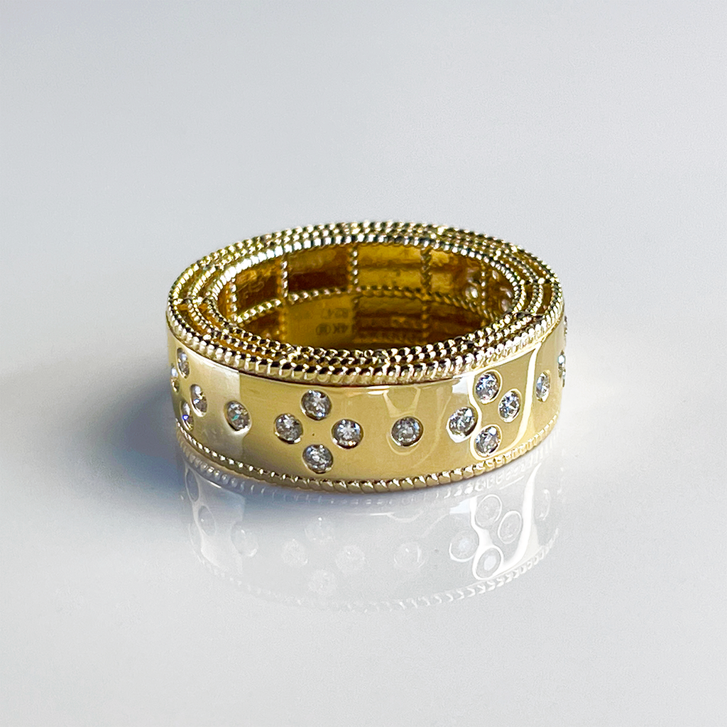 14K YG Diamond Cluster Ring