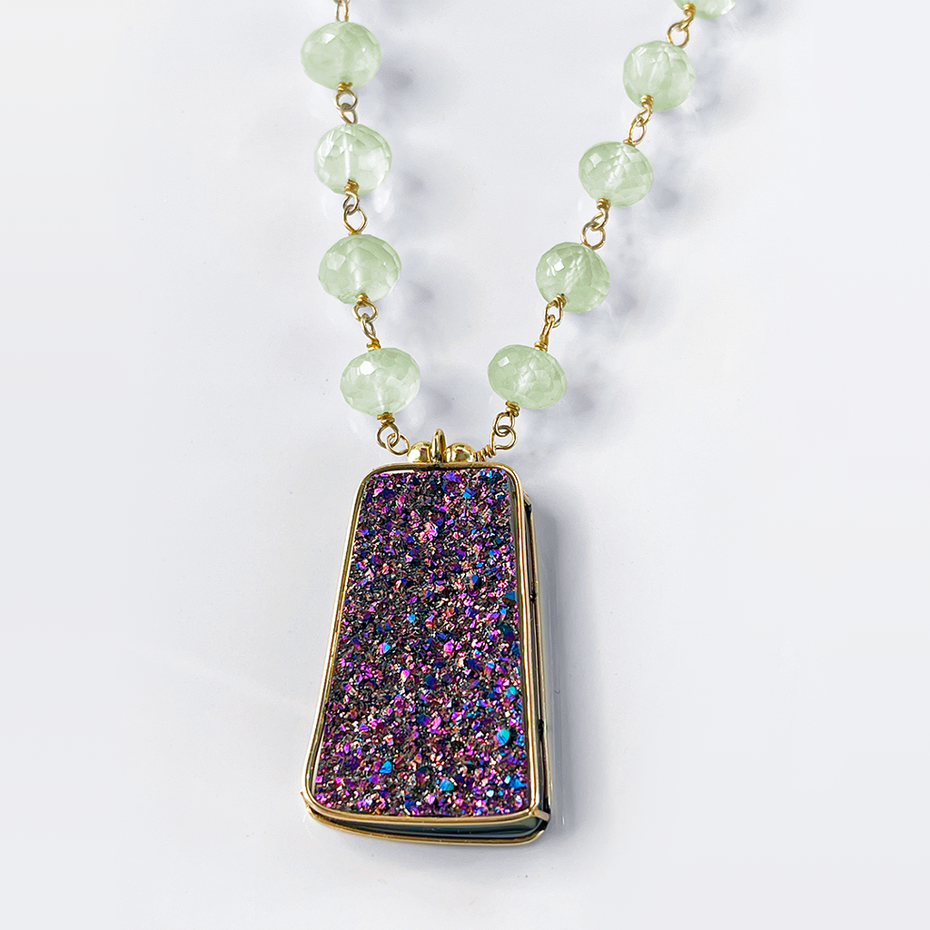 Titanium Druzy Pendant Necklace