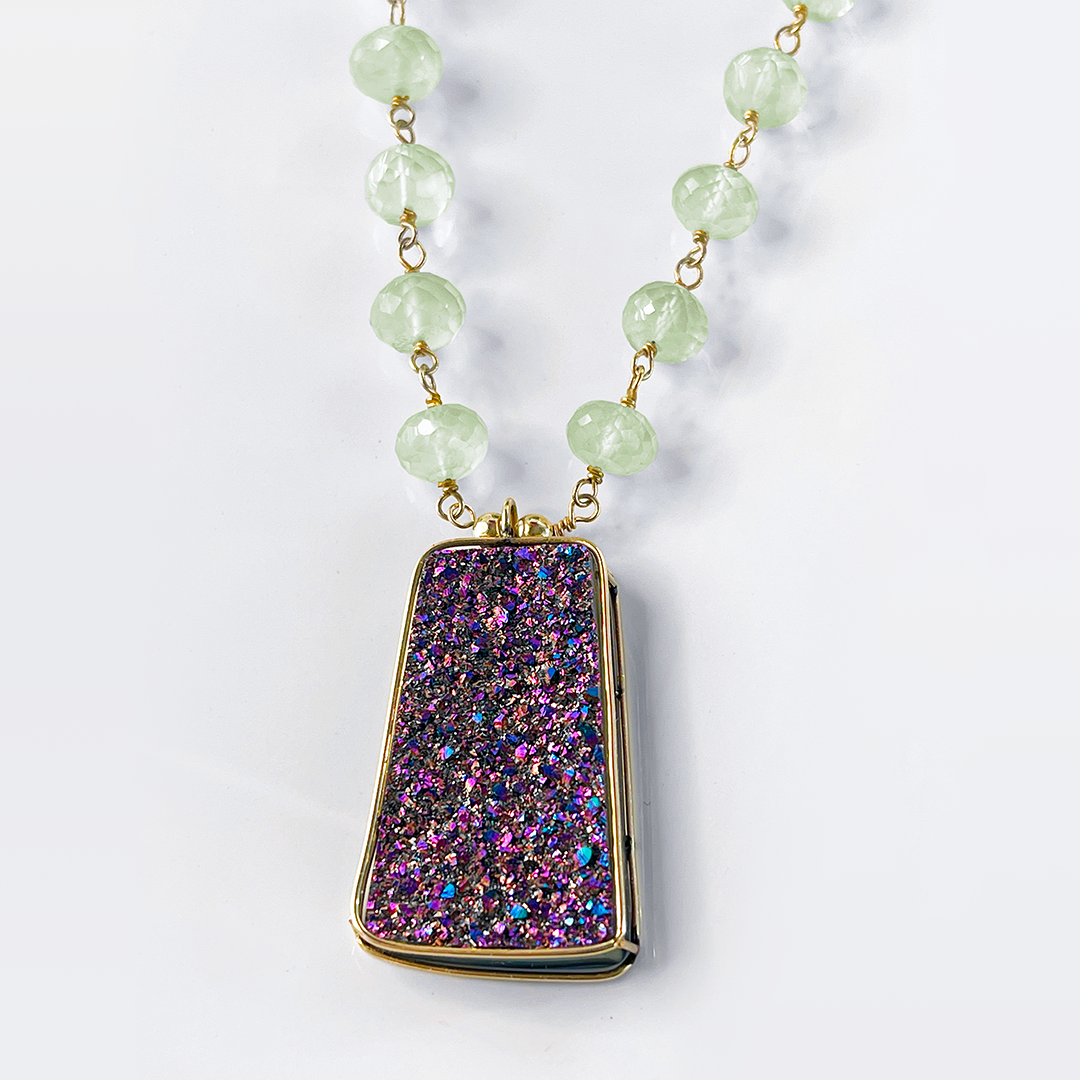 Titanium Druzy Pendant Necklace