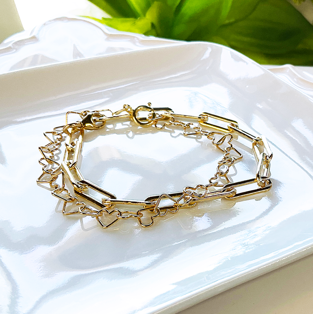 15mm 14KTGF Paperclip Chain Bracelet