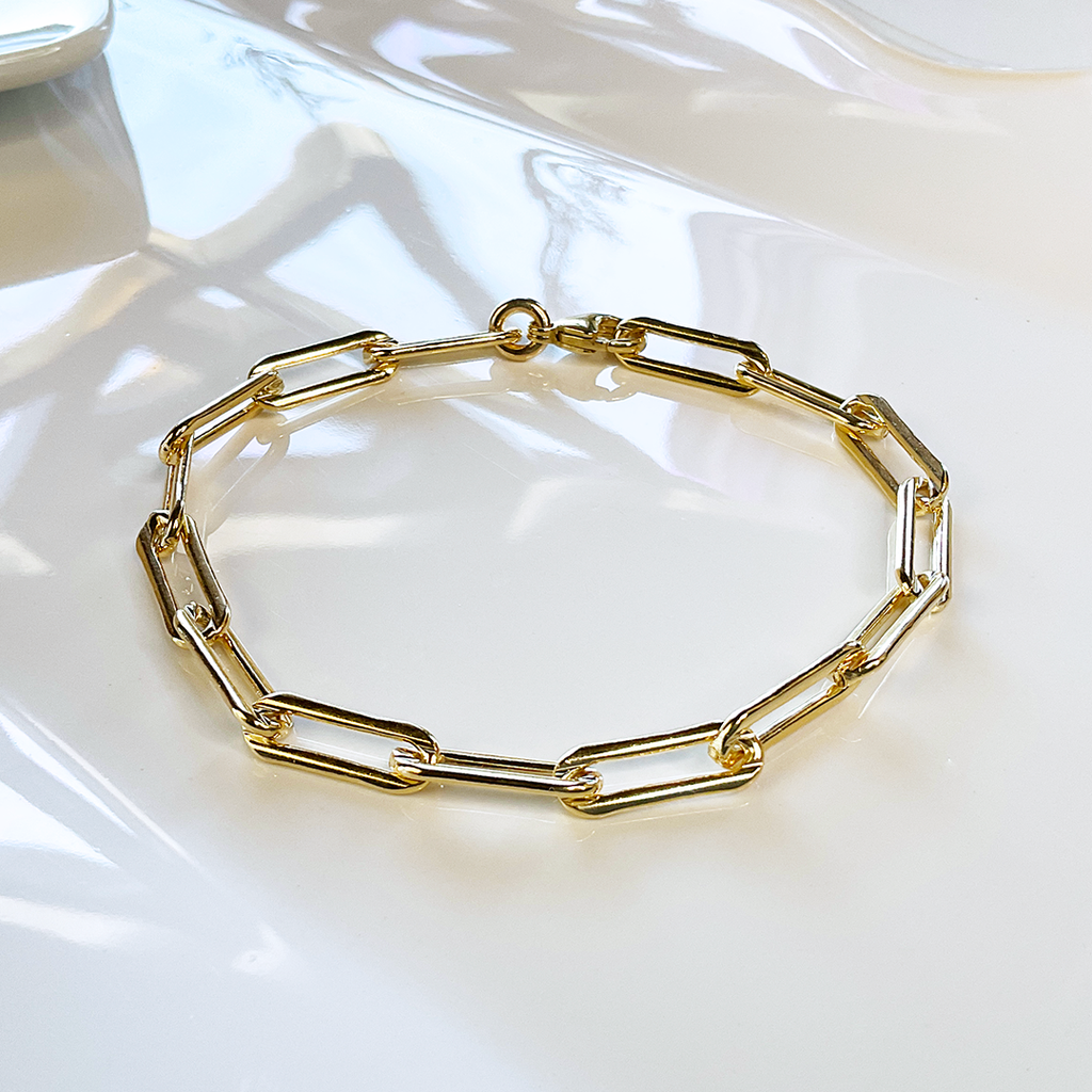15mm 14KTGF Paperclip Chain Bracelet
