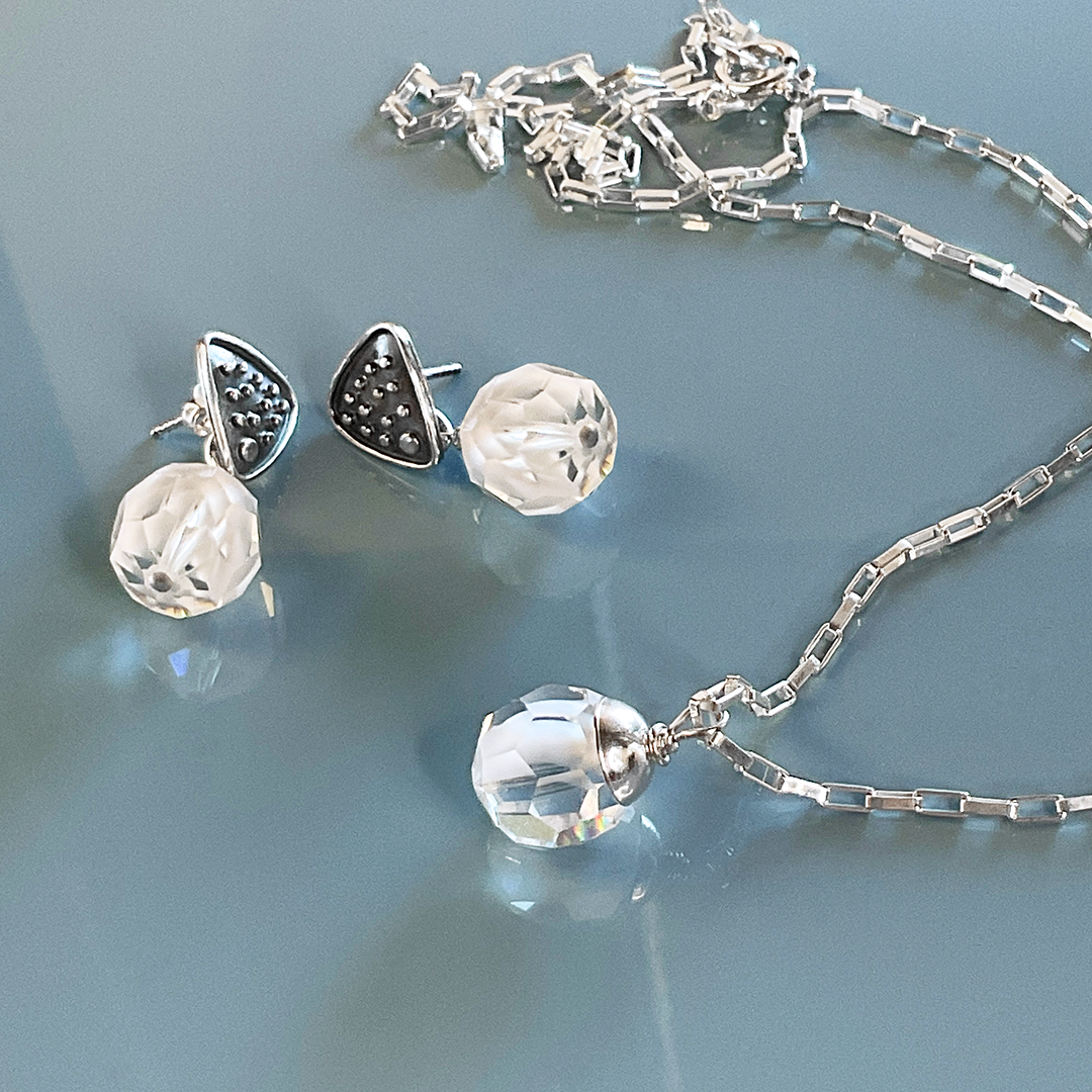 Swarovski Givré Crystal & SS Earrings