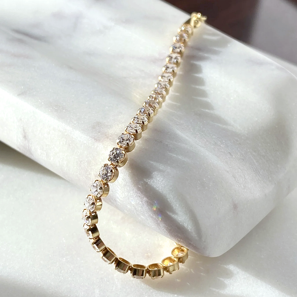 18k Gold Vermeil CZ Tennis Bracelet