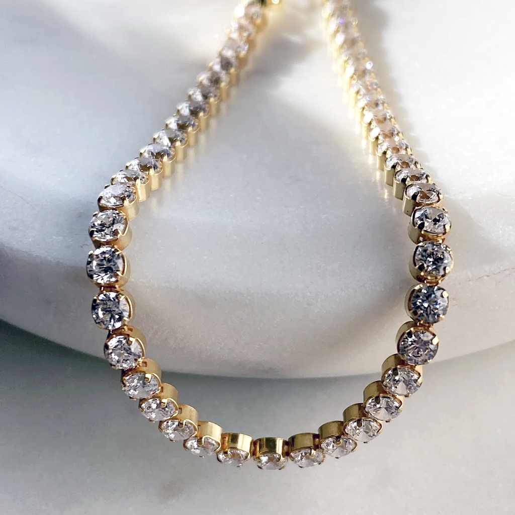 18k Gold Vermeil CZ Tennis Bracelet