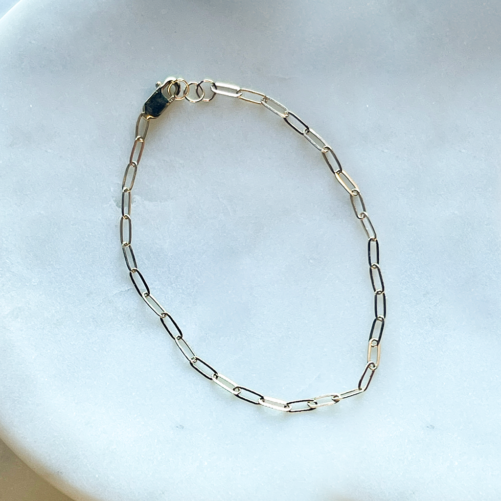 14KTYG Paperclip Chain Bracelet