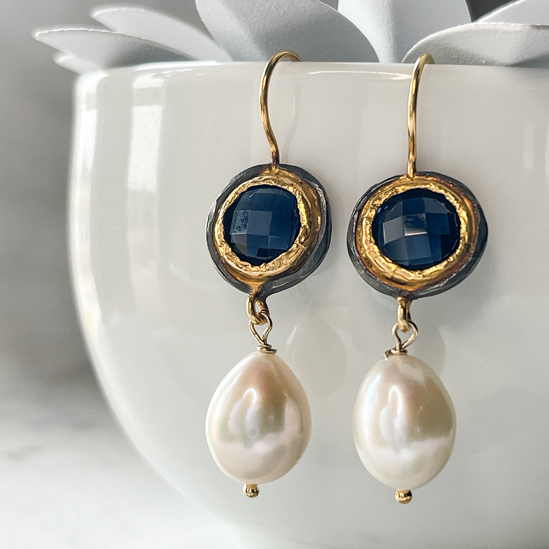 Pearl & Colored Stone Earrings