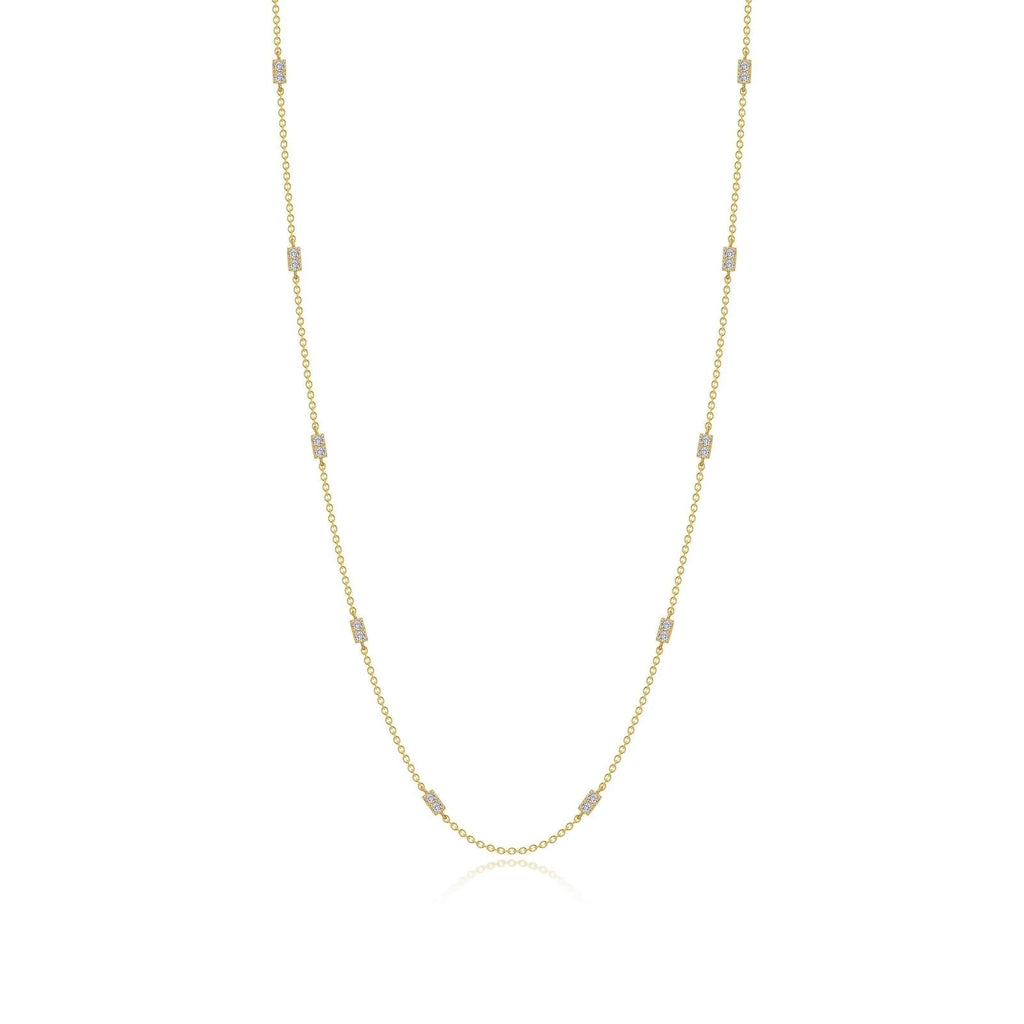 TR Gold Adjustable Station Necklace, 18'