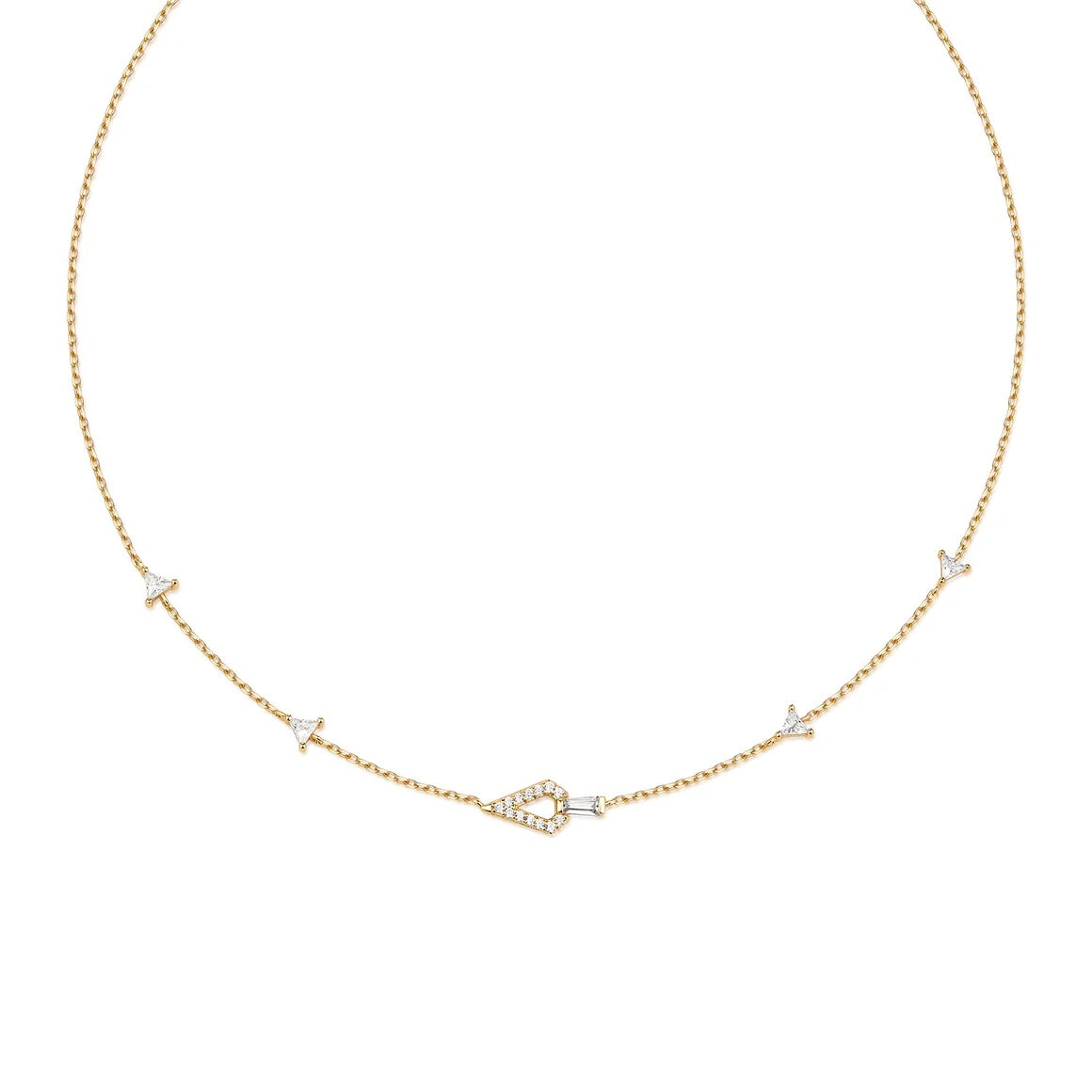 Sunshine Chaser - Geometric Satellite Necklace