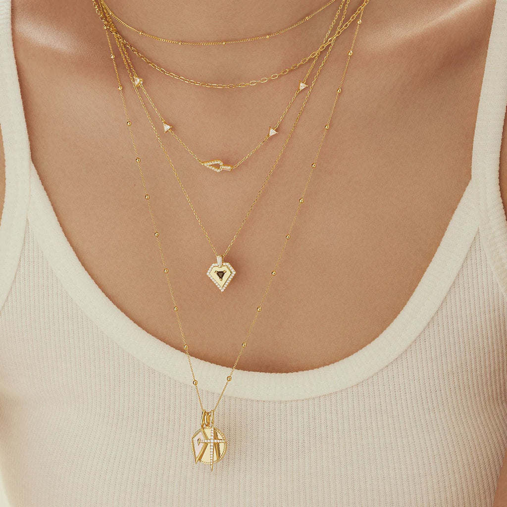 Sunshine Chaser - Geometric Satellite Necklace