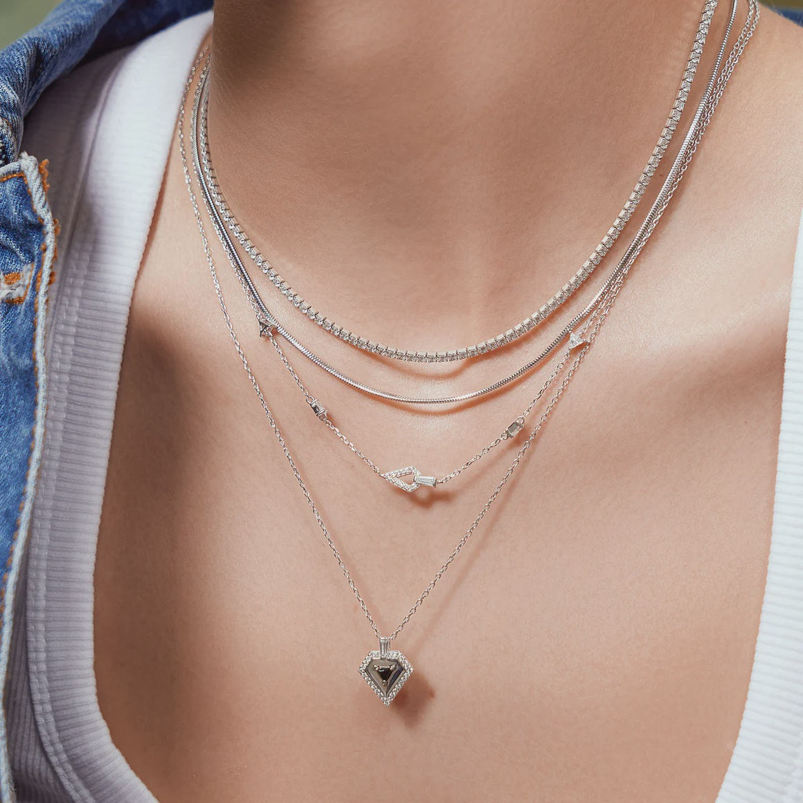 Sunshine Chaser - Geometric Satellite Necklace