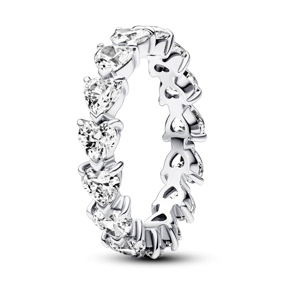 Row of Hearts Eternity Ring