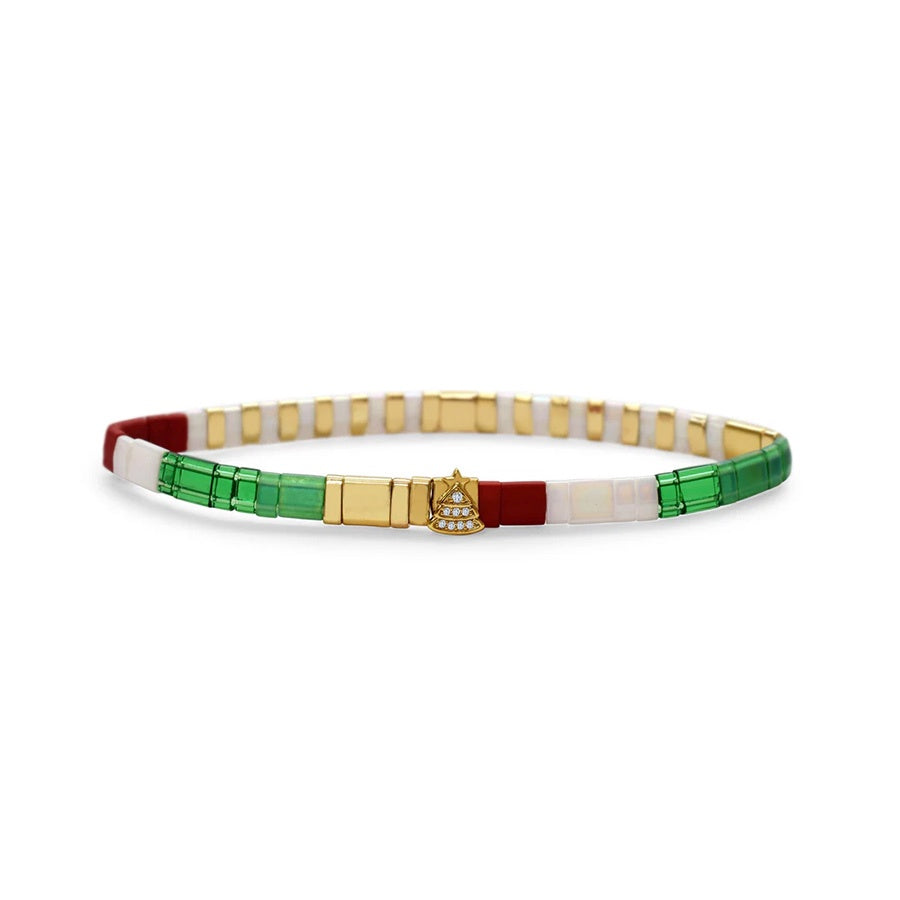 A Charming Season - Fa La La La La Morse Code Bracelet