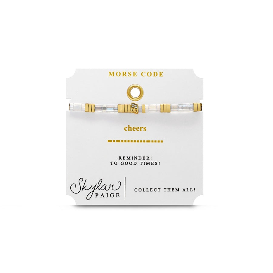 A Charming Season - Cheers Morse Code Bracelet